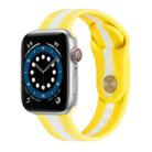 Secondary Color Silicone Watch Band For Apple Watch Ultra 49mm&Watch Ultra 2 49mm / Series 9&8&7 45mm / SE 3&SE 2&6&SE&5&4 44mm / 3&2&1 42mm(Yellow) - 1