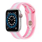 Secondary Color Silicone Watch Band For Apple Watch Series 7 41mm / 6 & SE & 5 & 4 40mm / 3 & 2 & 1 38mm(Pink) - 1