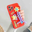 Sunflower Beads Soft TPU Protective Case For iPhone 11(Red) - 1