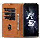 For OPPO K9 5G AZNS Magnetic Calf Texture Horizontal Flip Leather Case with Card Slots & Holder & Wallet(Light Brown) - 6