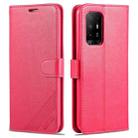 For OPPO A94 5G / Reno5Z 5G / F19 Pro+ 5G AZNS Sheepskin Texture Horizontal Flip Leather Case with Holder & Card Slots & Wallet(Red) - 1