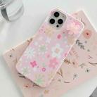 For iPhone 11 Rotating Flower Floral Pattern Soft TPU Protective Case (Pink) - 1