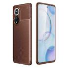 For Honor 50 Carbon Fiber Texture Shockproof TPU Case(Brown) - 1