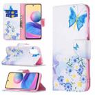 For Xiaomi Poco M3 Pro / Redmi Note 10 5G Colored Drawing Pattern Horizontal Flip Leather Case with Holder & Card Slots & Wallet(Butterfly Love) - 1