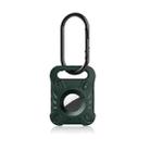 ET Series Anti-scratch Shockproof TPU Protective Cover Case with Carabiner For AirTag(Dark Green) - 1