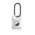 ET Series Anti-scratch Shockproof TPU Protective Cover Case with Carabiner For AirTag(White) - 1