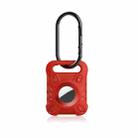 ET Series Anti-scratch Shockproof TPU Protective Cover Case with Carabiner For AirTag(Red) - 1