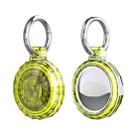 Edges Corners Style Anti-scratch Shockproof Clear TPU Protective Cover Case with Keychain Hook Loop For AirTag(Green) - 1