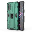 For Xiaomi Redmi K40 Gaming Supersonic PC + TPU Shock-proof Protective Case with Holder(Green) - 1