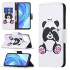 For Xiaomi Mi 11 Lite Colored Drawing Pattern Horizontal Flip Leather Case with Holder & Card Slots & Wallet(Panda) - 1