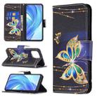 For Xiaomi Mi 11 Lite Colored Drawing Pattern Horizontal Flip Leather Case with Holder & Card Slots & Wallet(Big Butterfly) - 1