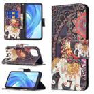 For Xiaomi Mi 11 Lite Colored Drawing Pattern Horizontal Flip Leather Case with Holder & Card Slots & Wallet(Flowers Elephant) - 1