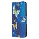 For Samsung Galaxy A03s 164mm Colored Drawing Pattern Horizontal Flip Leather Case with Holder & Card Slots & Wallet(Gold Butterfly) - 2