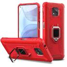 For Motorola Moto G Power 5G 2021 Carbon Fiber Protective Case with 360 Degree Rotating Ring Holder(Red) - 1