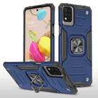 For LG K53 Magnetic Armor Shockproof TPU + PC Case with Metal Ring Holder(Blue) - 1