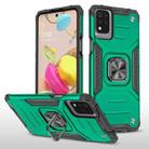 For LG K53 Magnetic Armor Shockproof TPU + PC Case with Metal Ring Holder(Dark Green) - 1