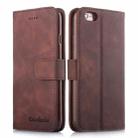 For iPhone 6 / 6s Diaobaolee Pure Fresh Texture Horizontal Flip Leather Case, with Holder & Card Slot & Wallet & Photo Frame(Brown) - 1