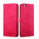 For iPhone 6 Plus / 6s Plus Diaobaolee Pure Fresh Texture Horizontal Flip Leather Case, with Holder & Card Slot & Wallet & Photo Frame(Red) - 1