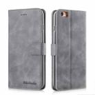 For iPhone 6 Plus / 6s Plus Diaobaolee Pure Fresh Texture Horizontal Flip Leather Case, with Holder & Card Slot & Wallet & Photo Frame(Grey) - 1