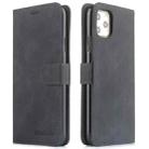 For iPhone 11 Pro Max Diaobaolee Pure Fresh Texture Horizontal Flip Leather Case, with Holder & Card Slot & Wallet & Photo Frame(Black) - 1