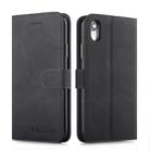 For iPhone XR Diaobaolee Pure Fresh Texture Horizontal Flip Leather Case, with Holder & Card Slot & Wallet & Photo Frame(Black) - 1