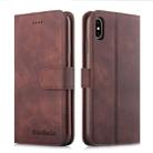 For iPhone XS Max Diaobaolee Pure Fresh Texture Horizontal Flip Leather Case, with Holder & Card Slot & Wallet & Photo Frame(Brown) - 1