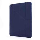 For iPad Pro 11 2022 / 2021 Multi-folding Horizontal Flip PU Leather + Shockproof TPU Tablet Case with Holder & Pen Slot(Dark Blue) - 2