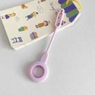 Anti-scratch Shockproof Silicone Protective Cover Case with Hook Loop For AirTag(Light Purple) - 1