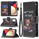 For Samsung Galaxy A03s 164mm Colored Drawing Pattern Zipper Horizontal Flip Leather Case with Holder & Card Slots & Wallet(Bear) - 1