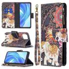 For Xiaomi Mi 11 Lite Colored Drawing Pattern Zipper Horizontal Flip Leather Case with Holder & Card Slots & Wallet(Flower Elephants) - 1