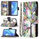 For Xiaomi Mi 11 Lite Colored Drawing Pattern Zipper Horizontal Flip Leather Case with Holder & Card Slots & Wallet(Tree) - 1