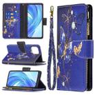 For Xiaomi Mi 11 Lite Colored Drawing Pattern Zipper Horizontal Flip Leather Case with Holder & Card Slots & Wallet(Purple Butterfly) - 1