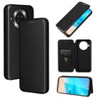For Cubot Note 20 Carbon Fiber Texture Horizontal Flip TPU + PC + PU Leather Case with Card Slot(Black) - 1
