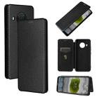 For Nokia X20 Carbon Fiber Texture Horizontal Flip TPU + PC + PU Leather Case with Card Slot(Black) - 1