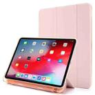 For iPad Pro 12.9 2022 / 2021 Multi-folding Horizontal Flip PU Leather + Shockproof Airbag TPU Tablet Case with Holder & Pen Slot & Wake-up / Sleep Function(Gold) - 1