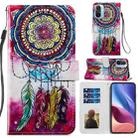 For Xiaomi Redmi K40 / K 40 Pro Painted Pattern Horizontal Flip Leather Case with Holder & Card Slots & Photo Frame(Dreamcatcher) - 1