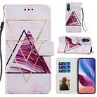 For Xiaomi Redmi K40 / K 40 Pro Painted Pattern Horizontal Flip Leather Case with Holder & Card Slots & Photo Frame(Three-color Marble) - 1