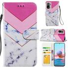 For Xiaomi Redmi Note 10 Painted Pattern Horizontal Flip Leather Case with Holder & Card Slots & Photo Frame(Smoke Marble) - 1