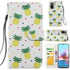 For Xiaomi Redmi Note 10 Painted Pattern Horizontal Flip Leather Case with Holder & Card Slots & Photo Frame(Pineapple) - 1
