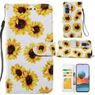 For Xiaomi Redmi Note 10 Pro Painted Pattern Horizontal Flip Leather Case with Holder & Card Slots & Photo Frame(Sunflower) - 1