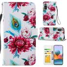 For Xiaomi Redmi Note 10 Pro Painted Pattern Horizontal Flip Leather Case with Holder & Card Slots & Photo Frame(Peacock Flower) - 1