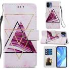 For Xiaomi Mi 11 Lite Painted Pattern Horizontal Flip Leather Case with Holder & Card Slots & Photo Frame(Three-color Marble) - 1