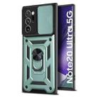 For Samsung Galaxy Note20 Ultra Sliding Camera Cover Design TPU+PC Protective Case(Dark Green) - 1