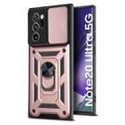 For Samsung Galaxy Note20 Ultra Sliding Camera Cover Design TPU+PC Protective Case(Rose Gold) - 1