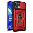 For Xiaomi Mi 11 Lite 5G/4G Sliding Camera Cover Design TPU+PC Protective Case(Red) - 1