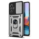 For Xiaomi Redmi Note 10 Pro Sliding Camera Cover Design TPU+PC Protective Case(Silver) - 1