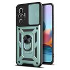 For Xiaomi Redmi Note 10 Pro Sliding Camera Cover Design TPU+PC Protective Case(Dark Green) - 1