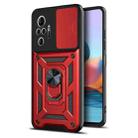 For Xiaomi Redmi Note 10 Pro Sliding Camera Cover Design TPU+PC Protective Case(Red) - 1