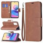 For Xiaomi Poco M3 Pro / Redmi Note 10 5G Retro Lambskin Texture Pure Color Horizontal Flip PU Leather Case with Holder & Card Slots & Wallet & Lanyard(Brown) - 1