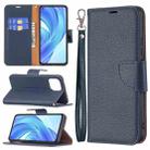 For Xiaomi Mi 11 Lite Litchi Texture Pure Color Horizontal Flip Leather Case with Holder & Card Slots & Wallet & Lanyard(Dark Blue) - 1